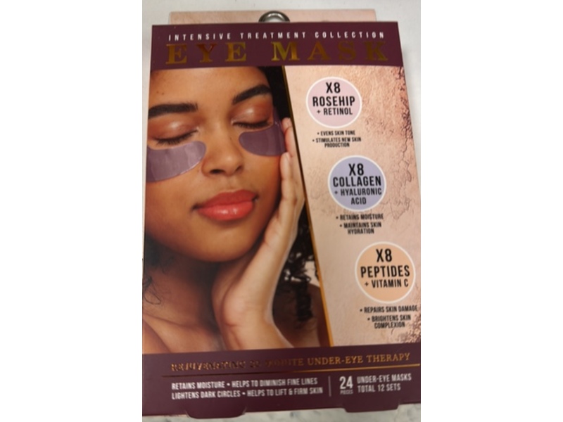My Beauty Spot Intensive Treatment Collection Eye Mask, Rosehip + Collagen + Peptides, 24 Count