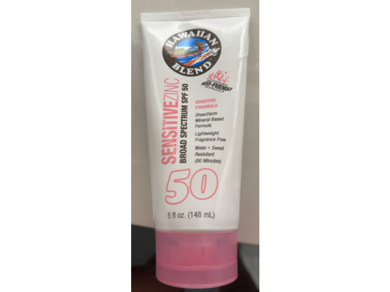 Hawaiian Blend Sensitive Skin Mineral Based Sunscreen, SPF 50, 5 fl oz/148 mL