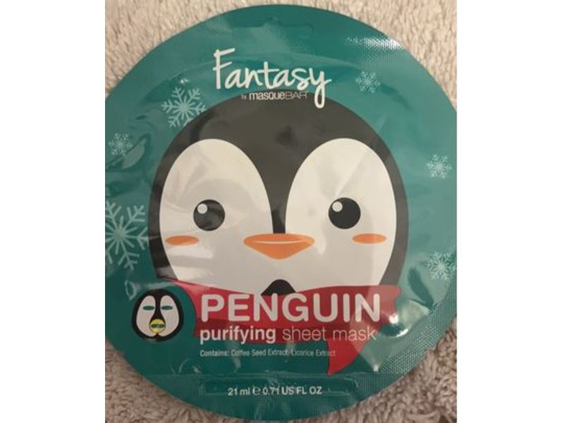Fantasy By Masquebar Penguin Purifying Sheet Mask, 0.71 fl oz/21 mL