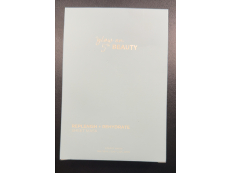 Glow On 5th Beauty Replenish + Rehydrate Sheet Mask, 6 Count