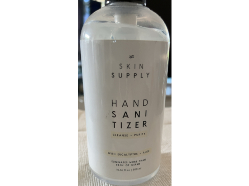 Skin Supply Hand Sanitizer, Eucalyptus, Aloe, 10.14 fl oz/300 mL