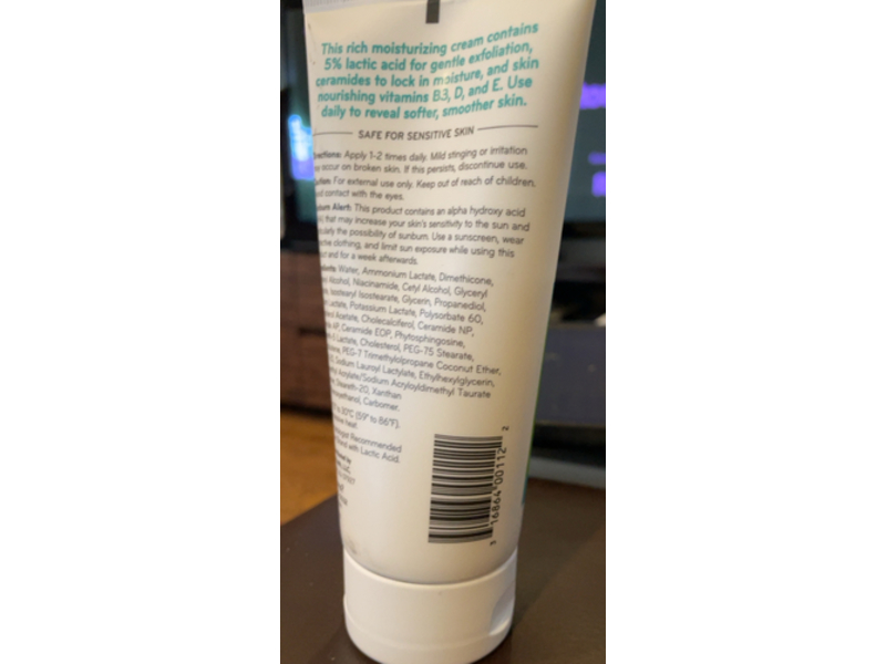 AmLactin Daily Nourish Body Cream, Exfoliating & Hydrating Cream, 4.9 oz/140 g