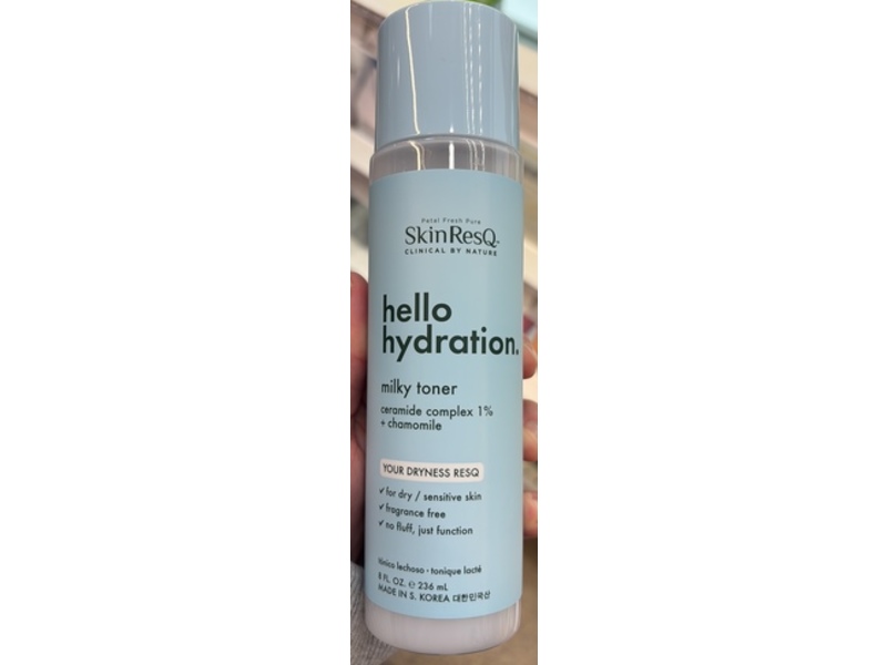 Petal Fresh Skin ResQ Hello Hydration Milky Toner, Ceramide Complex 1% + Chamomile, 8 fl oz/236 mL