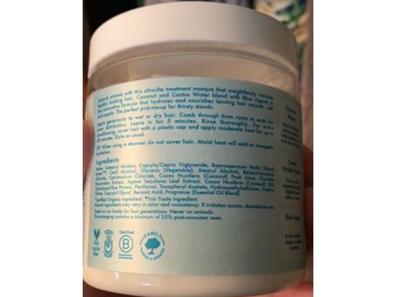 SheaMoisture Pick Me Up Lite Masque, Coconut & Cactus Water, 8 oz/227 g