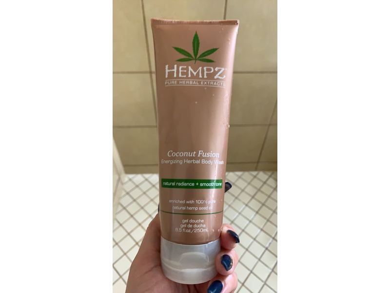 Hempz Herbal Body Wash, Pearl White, Coconut Fusion, 8.5 Fluid Ounce