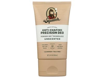 Dr. Squatch Anti Chafing Precision Deo, Unscented, 3.4 fl oz/100 mL