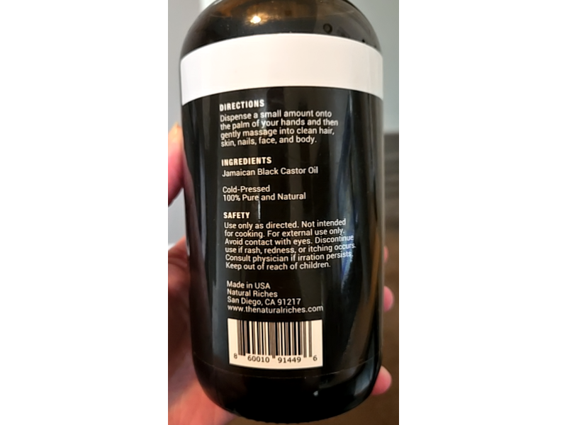 Natural Riches Jamaican Black Castor Oil, 16 fl oz/ 473 mL