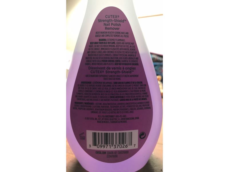 Cutex Strength Shield Nail Polish Remover, 6.7 fl oz / 200 mL