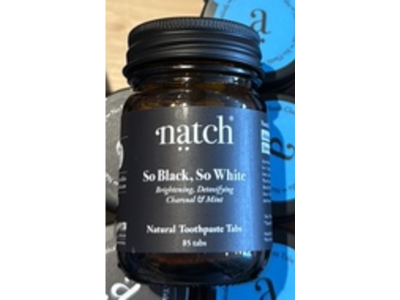 Natch Natural Toothpaste Tabs, So Black So White, 85 Count