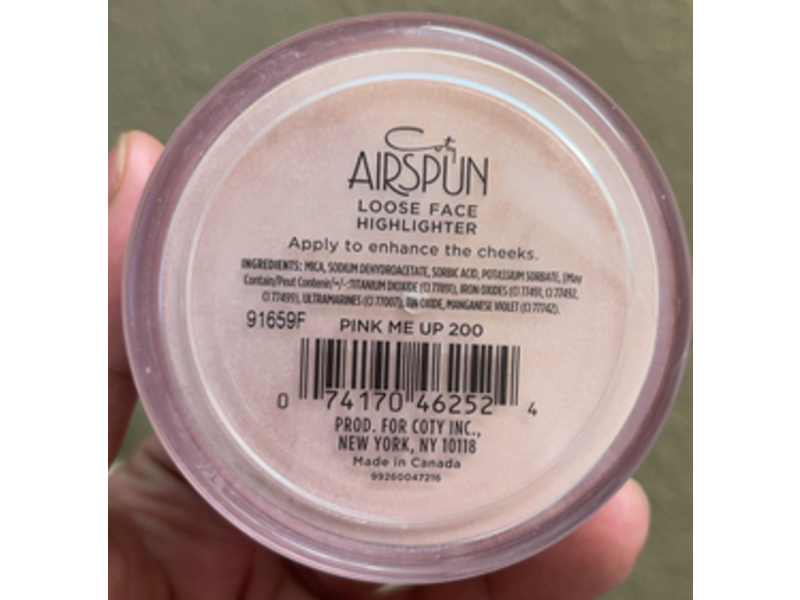 Coty Airspun Loose Face Highlighter, Pink Me Up 200, 0.31 oz/8.8 g