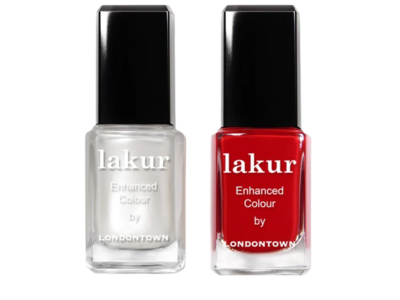 Londontown Lakur Nail Base Coat & Top Coat Duo, Frosted Berries, 4 fl oz/12 mL