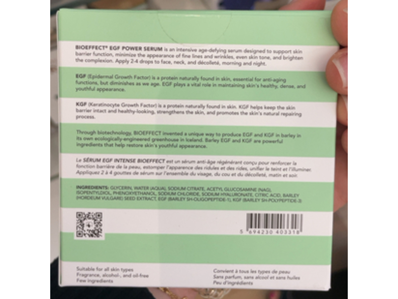 Bioeffect EGF Power Intensive Age-Defying Serum, 0.50 fl oz/15 mL