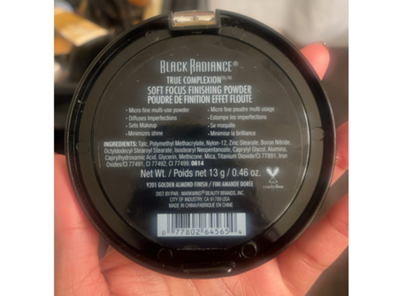 Black Radiance True Complexion Soft Focus Finishing Powder, 9201 Golden Almond Finish, 0.46 oz/13 g
