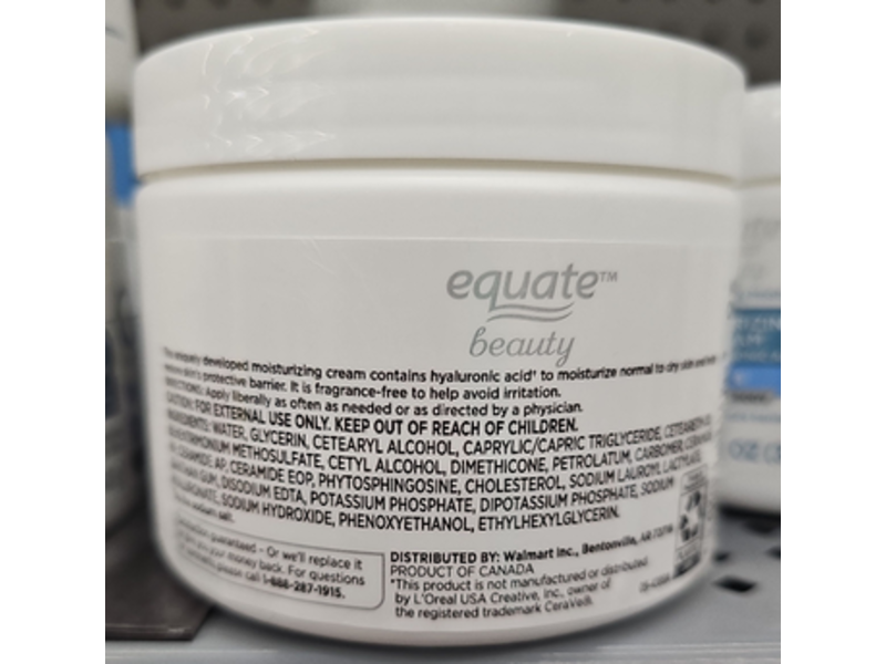 Equate Beauty Hand & Body Moisturizing Cream, Hyaluronic Acid, 12 oz/340 g