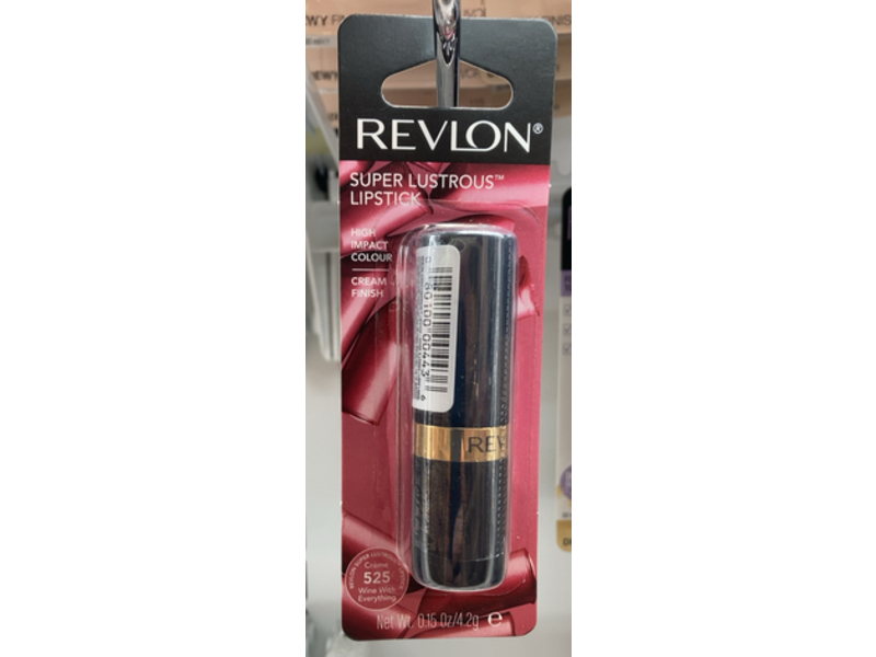 Revlon Super Lustrous Lipstick, 525 Wine With Everything, 0.15 oz/4.2 g