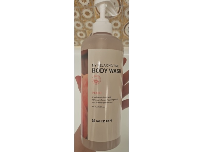 Mizon My Relaxing Time Body Wash, Peach, 27.05 fl oz/800 mL