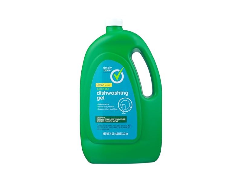 Simply Done Automatic Dishwashing Gel, Lemon Scent, 75 oz/2.12 Kg