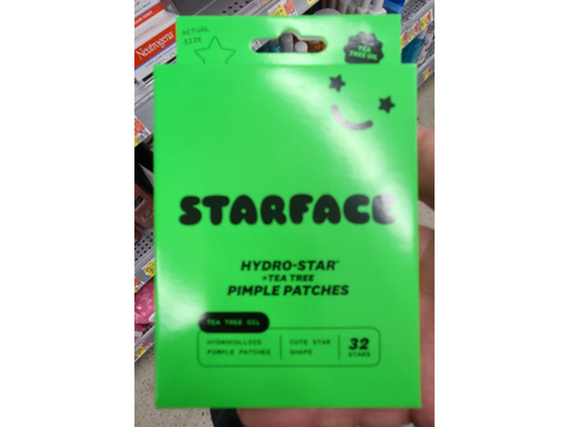 Starface Hydro - Star Pimple Patches, Tea Tree, 32 Count