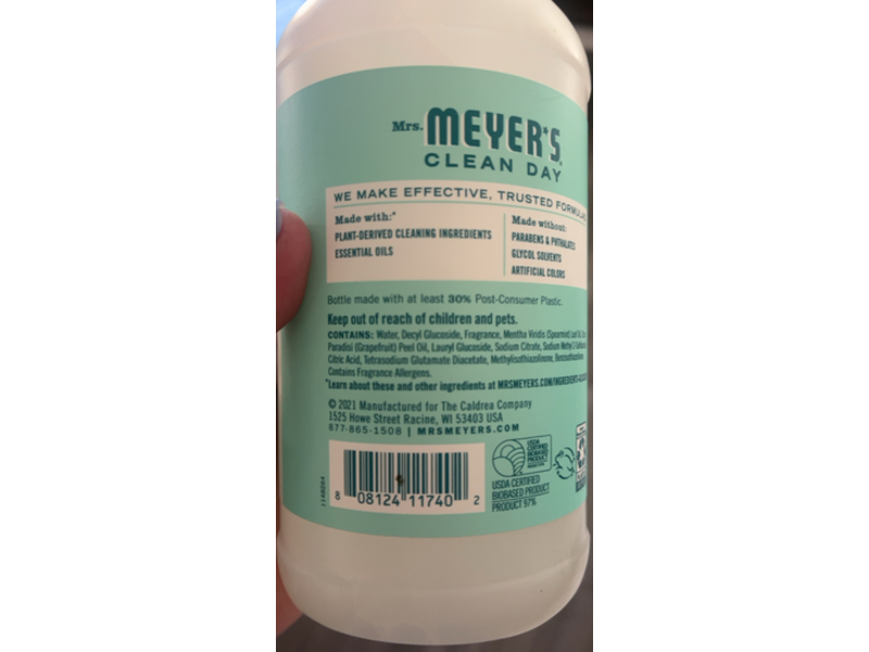 Mrs. Meyers Clean Day Everyday Cleaner, Mint Scent, 24 fl oz/710 mL