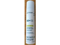 Attitude Sensitive Natural Mineral Sunscreen Spray, Unscented, SPF 50+, 3 oz/85 g - thumbnail 2