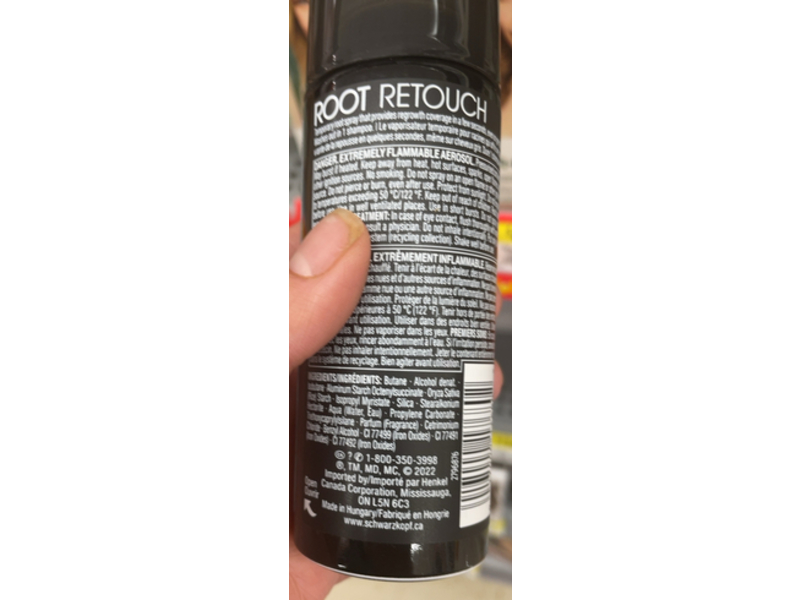Schwarzkopf Root Retouch Temporary Cover Spray, Dark Brown, 120 g, 40 Applications, Pack OF 3