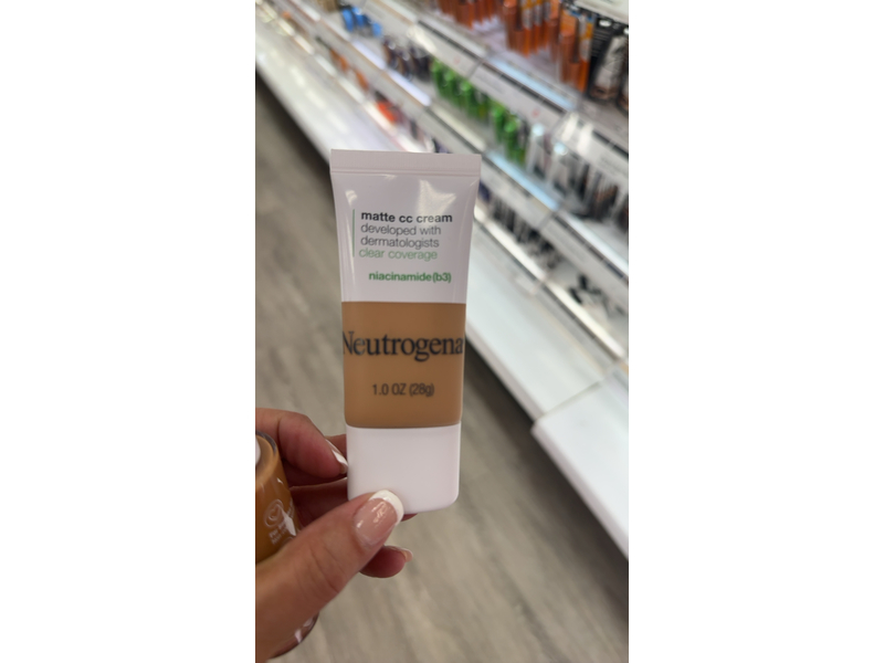 Neutrogena Clear Coverage Flawless Matte Cc Cream, Maple, 7.0, 1 oz/28 g