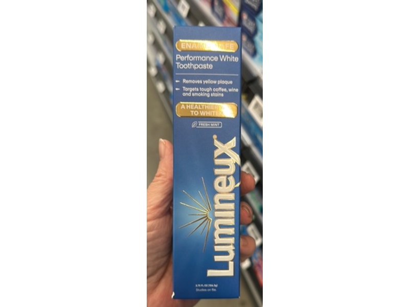Lumineux Performance White Toothpaste, Fresh Mint, 3.75 fl oz/106.3 g