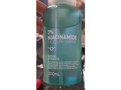 Anko 3% Niacinamide Micellar Water, Refine, Hydrate, 200 mL