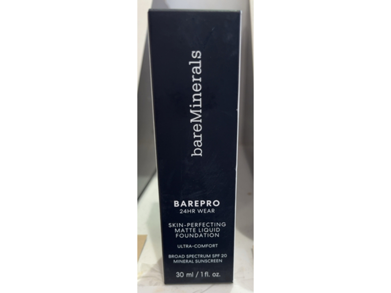 bareMinerals Barepro Skin Perfecting Matte Liquid Foundation, SPF 20, Medium 37 Warm, 1 fl oz/30 mL