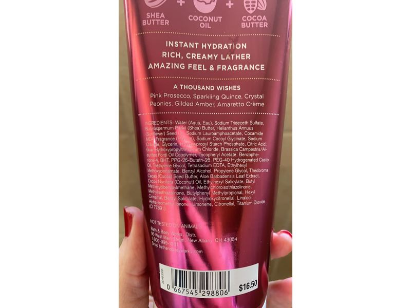 Bath Body Works Super Rich Moisturizing Body Wash, A Thousand Wishes, 10 fl oz/296 mL