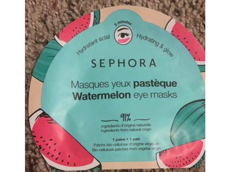 Sephora Hydrating & Glow Eye Mask, Watermelon, 1 Pair