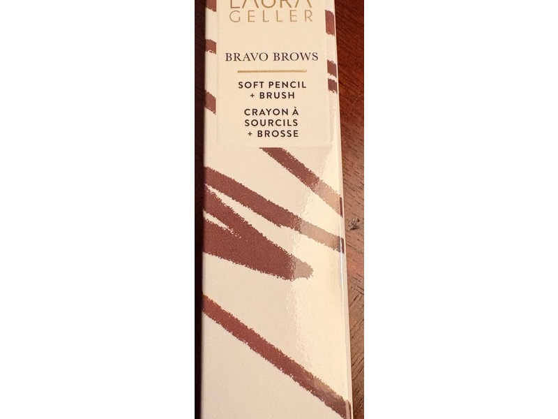 Laura Geller Bravo Brows soft pencil + Brush, Medium Brown