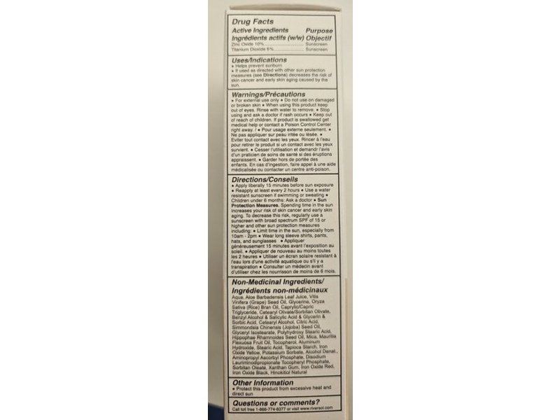 Riversol Lightweight Sunscreen, SPF 30. Shade 100, 60 mL