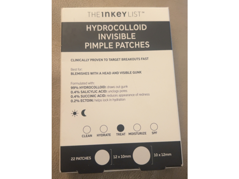 The Inkey List Hydrocolloid Invisible Pimple Patch, 22 Count