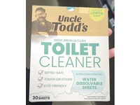 Uncle Todd's Toilet Cleaner Water Dissolvable Sheets, Sunny Lemon, 30 Count - Image 3