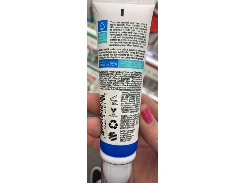 ArtNaturals Skin Care Eye Cream, 1.7 fl oz/50 ml