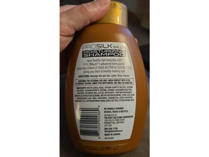 Pro Silk Salon Moisturizing Shampoo, Coconut Oil, 14 fl oz/414 mL