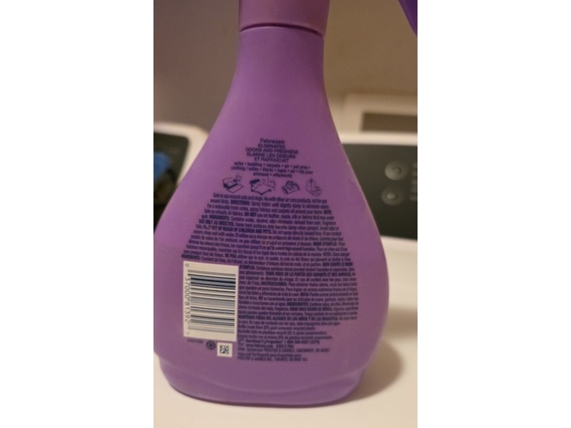 Fabreze Fabric Refresher, Mediterranean Lavender, 16.9 fl oz/500 mL