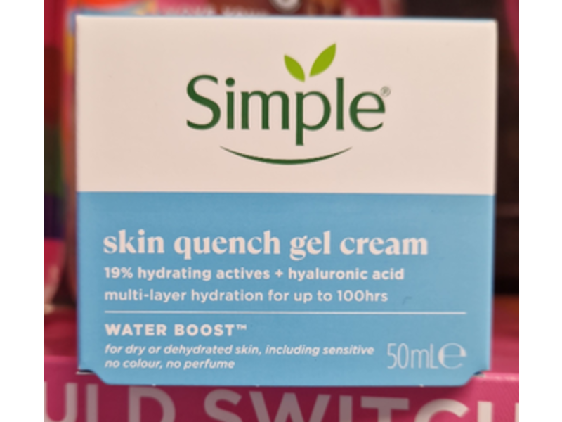 Simple Skin Quench Gel Cream, Water Boost, 50 mL