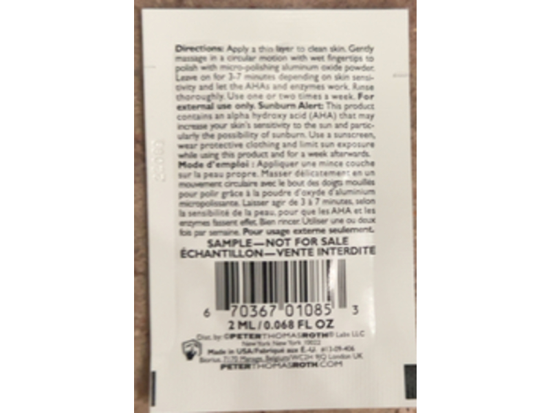 Peter Thomas Roth Pumpkin Enzyme Mask, 0.068 fl oz/2 mL