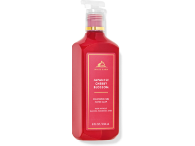 Bath & Body Works White Barn Cleansing Gel Hand Soap, Japenese Cherry Blossom, 8 fl oz/236 mL