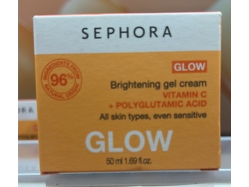 Sephora Glow Brightening Gel Cream, Vitamin C + Polyglutamic Acid, 1.69 fl oz/50 mL