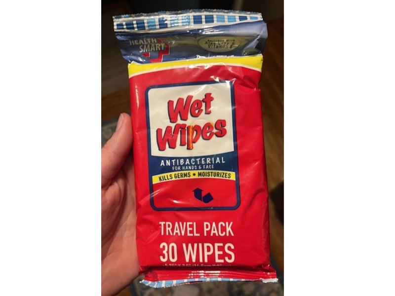 Health Smart Anitbacterial Wet Wipes, 30 Count