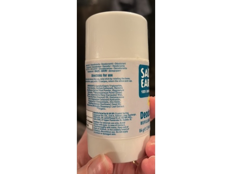 Salt Of The Earth Deodorant, Unscented, 2.96 oz/84 g