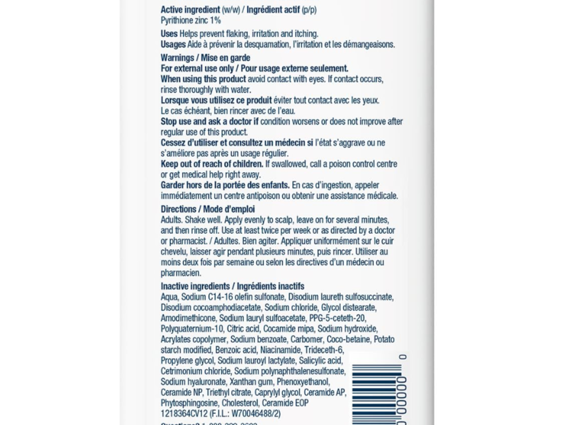 CeraVe 2-In-1 Anti-Dandruff Shampoo & Conditioner, 355 mL