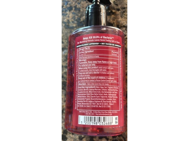 Bath & Body Works Anti-Bacterial Hand Gel, Champagne Apple & Honey, 7.6 fl oz/225 mL