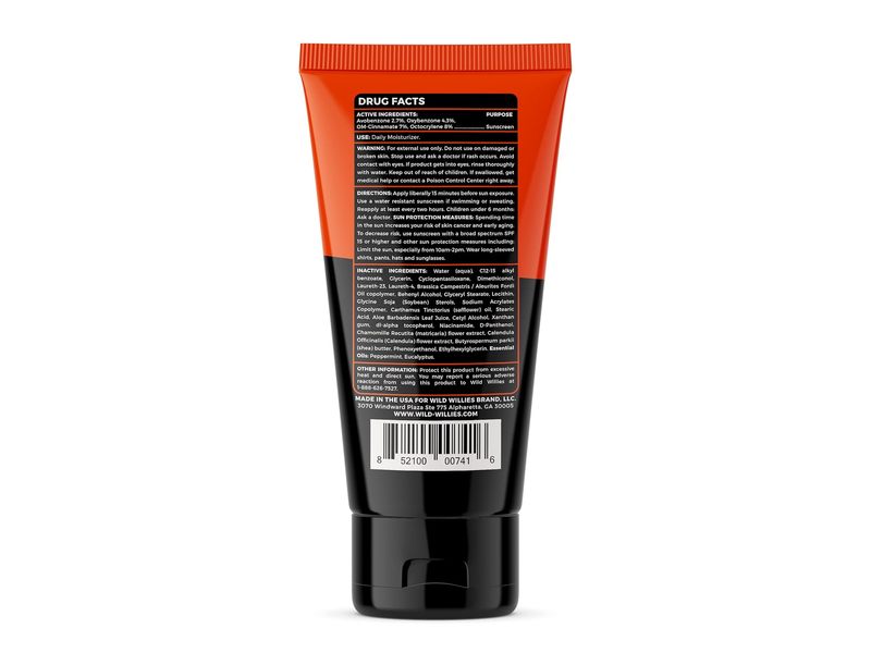 Wild Willies Men's Smooth Daily Moisturizer, SPF 30, 5 oz/150 mL