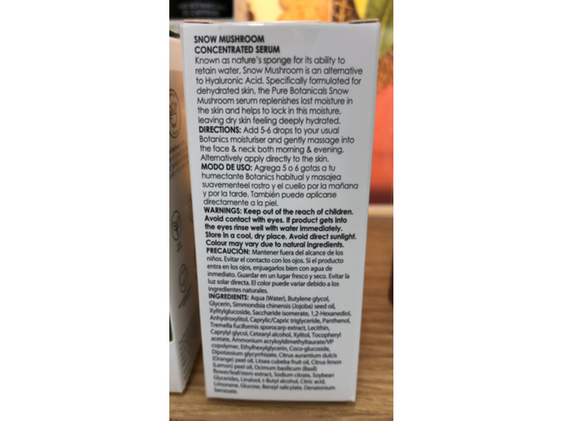 Botanics Pure Botanicals Snow Mushroom Concentrated Serum, 0.5 fl oz/15 mL