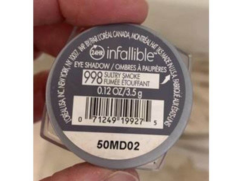 L'Oréal Paris Infallible Eye Shadow, Sultry Smoke, 0.12 oz/3.5 g
