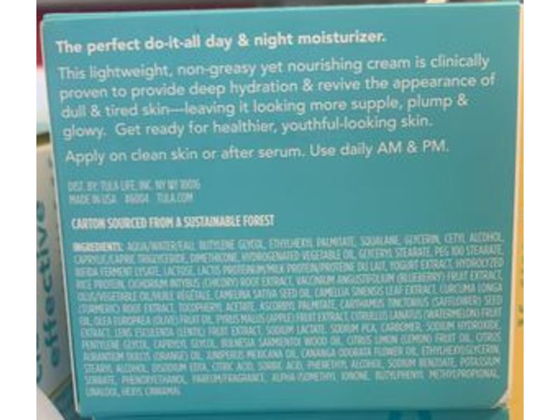 Tula Skincare Hydrating Day & Night Cream, 24-7 Moisture, 3.4 oz/98 g